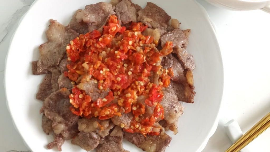 Resep sei sapi sambal matah