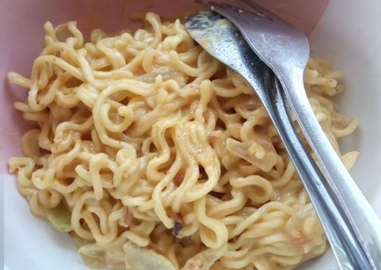 Resep indomie carbonara