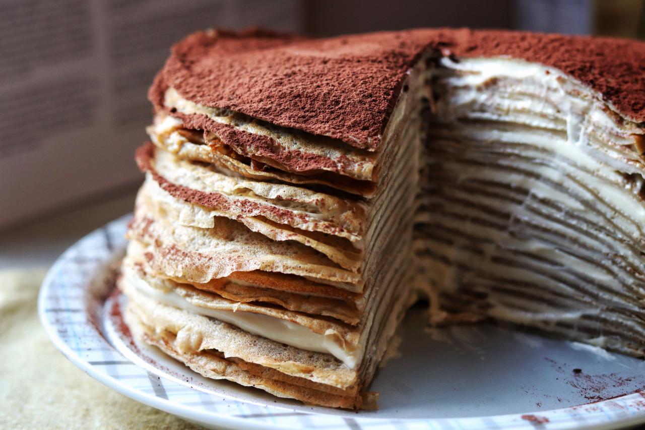 Resep mille crepes tiramisu