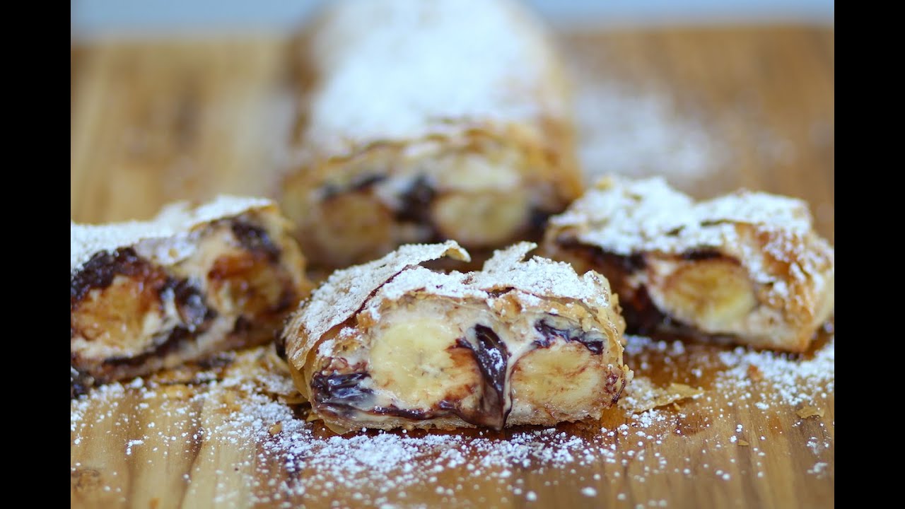 Resep strudel pisang coklat