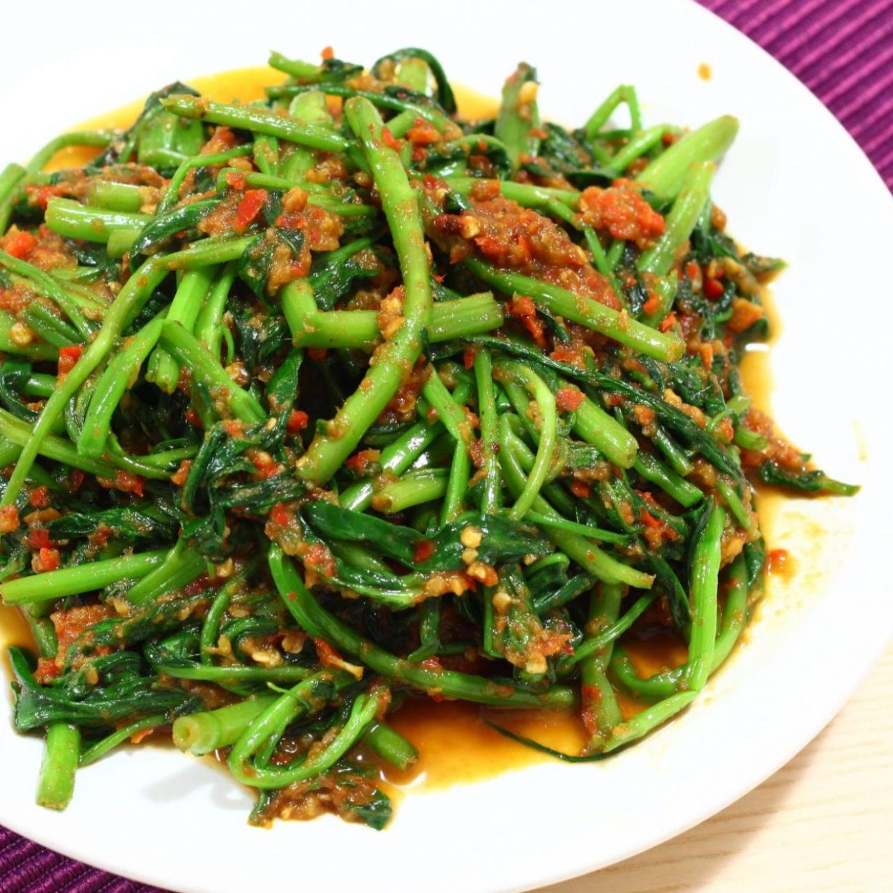 Resep Kangkung Belacan