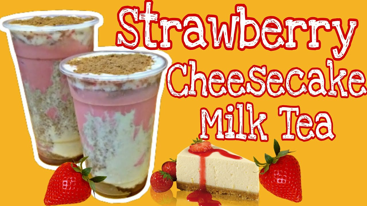 Resep Strawberry Cheesecake Milk Tea Walls